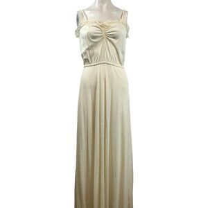 DANA ELLYN YOUNG REFLECTIONS- WOMEN XS/S- IVORY SPAGHETTI STRAP SLIP NIGHT GOWN